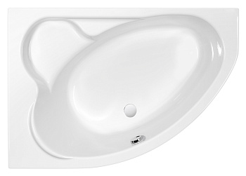 ванна асимметричная cersanit kaliope 153х100 левая, 63441, цвет белый